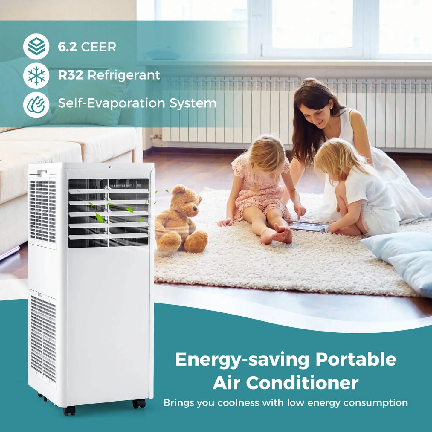 8,000 BTU Portable AC with Dehumidifier