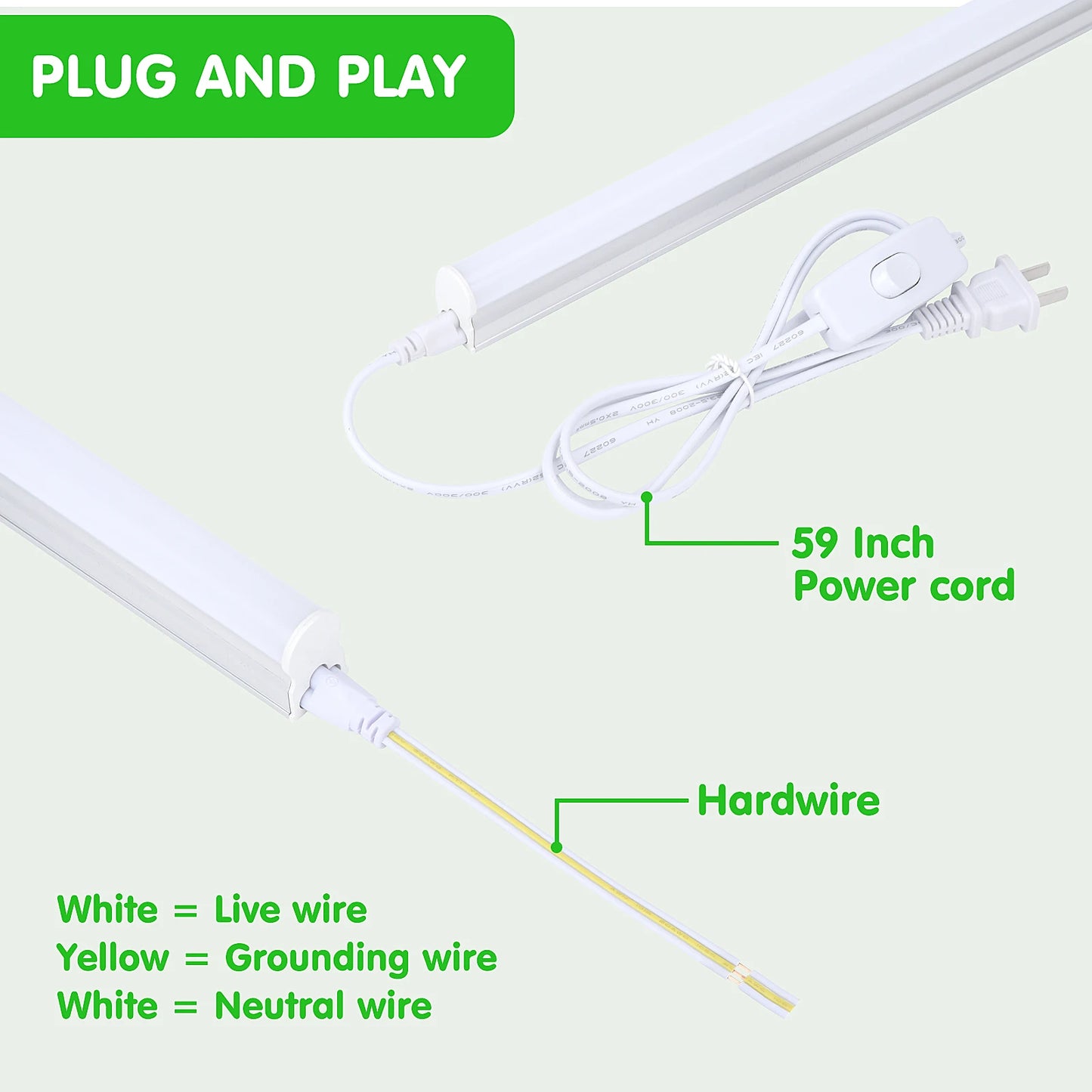 6-Pack LED 4FT Bright Utility Shop Light