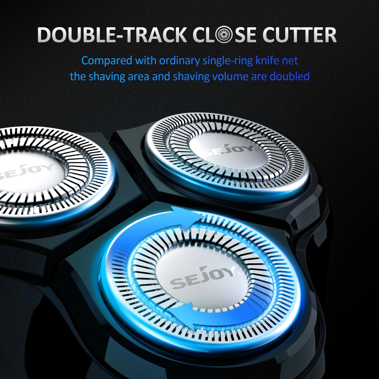 Waterproof 2-in-1 Electric Shaver Beard Trimmer