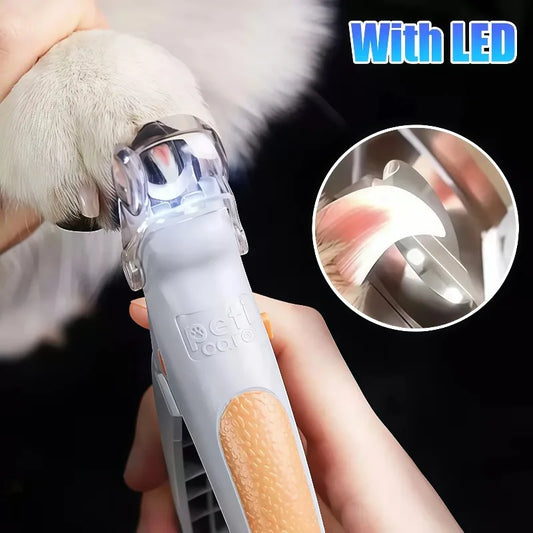 LED Pet Nail Clippers with Light – Safe Dog & Cat Nail Trimmer Scissors for Grooming, Precision Claw Care Tool with Built-In LED for Easy Pet Maintenance