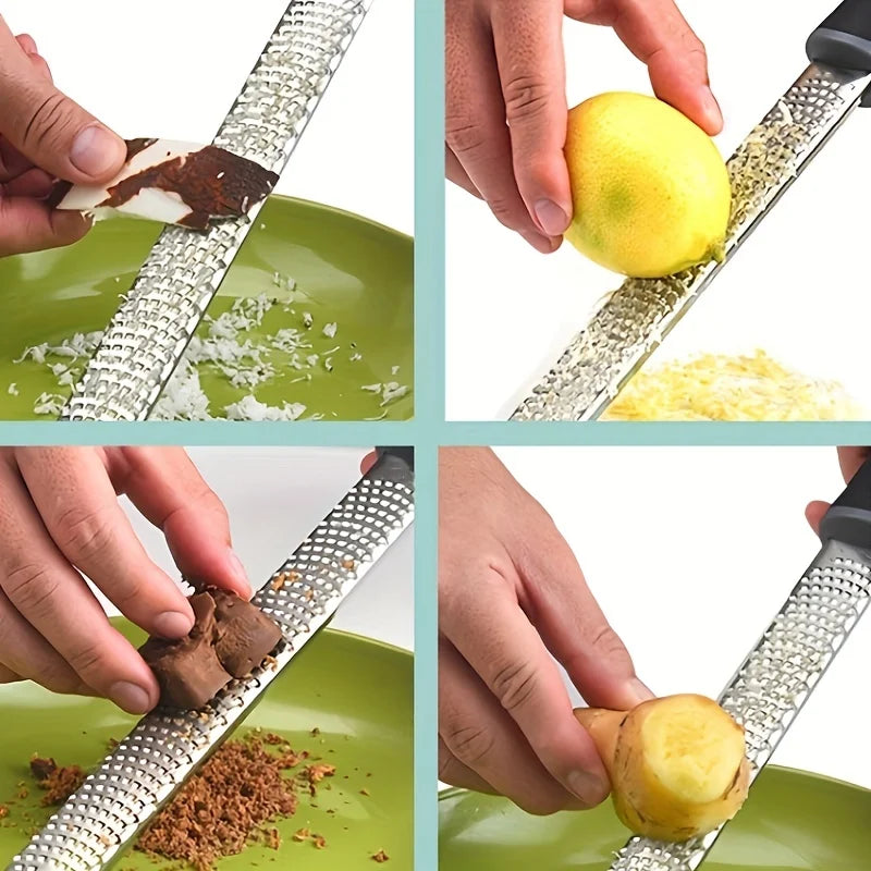 Stainless Steel Cheese Grater with Ergonomic Handle