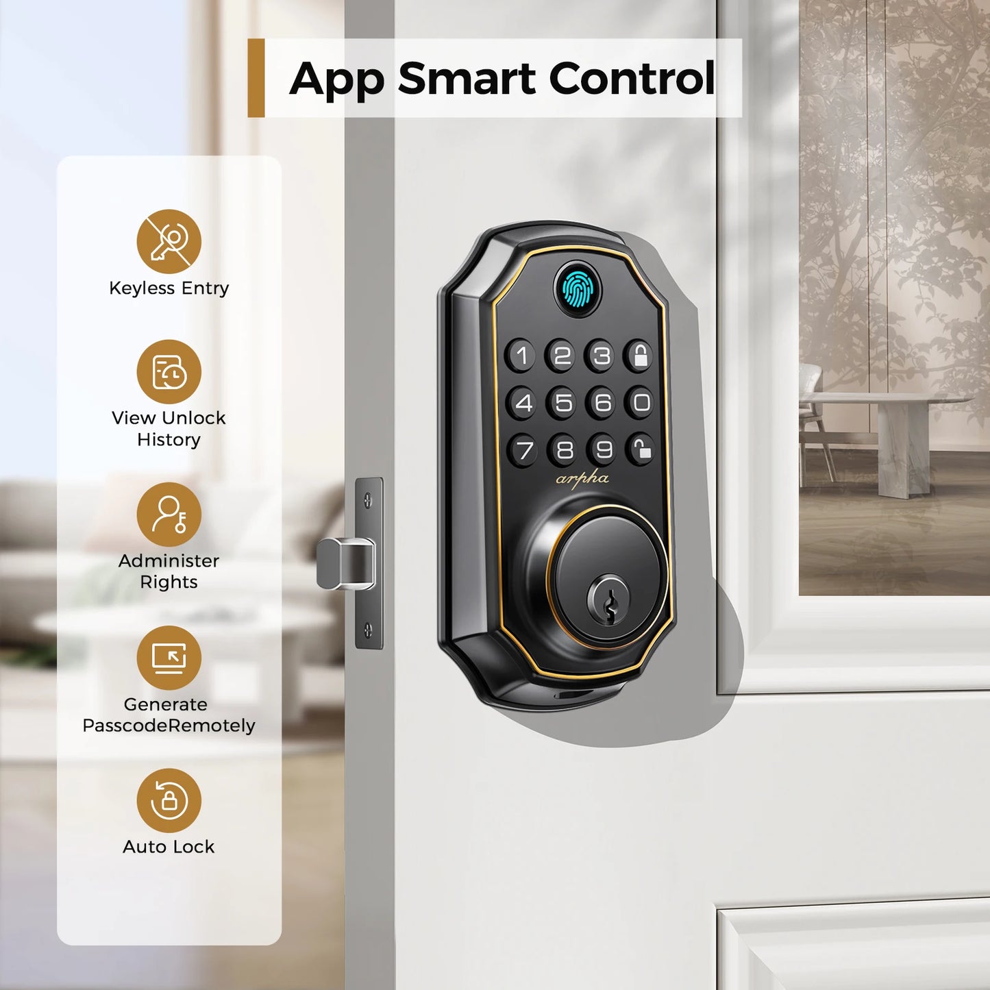 Arpha 5-in-1 Smart Fingerprint Door Lock