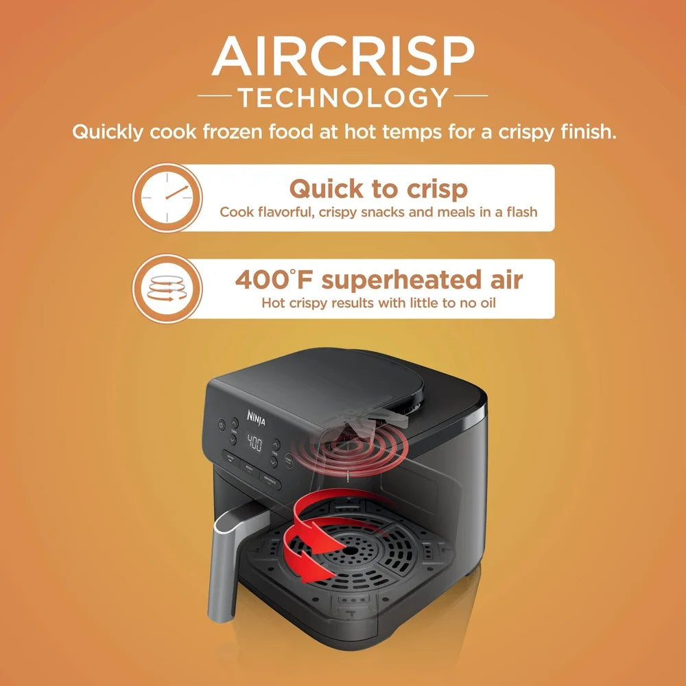 5QT Nonstick Air Fryer with Auto Shutoff