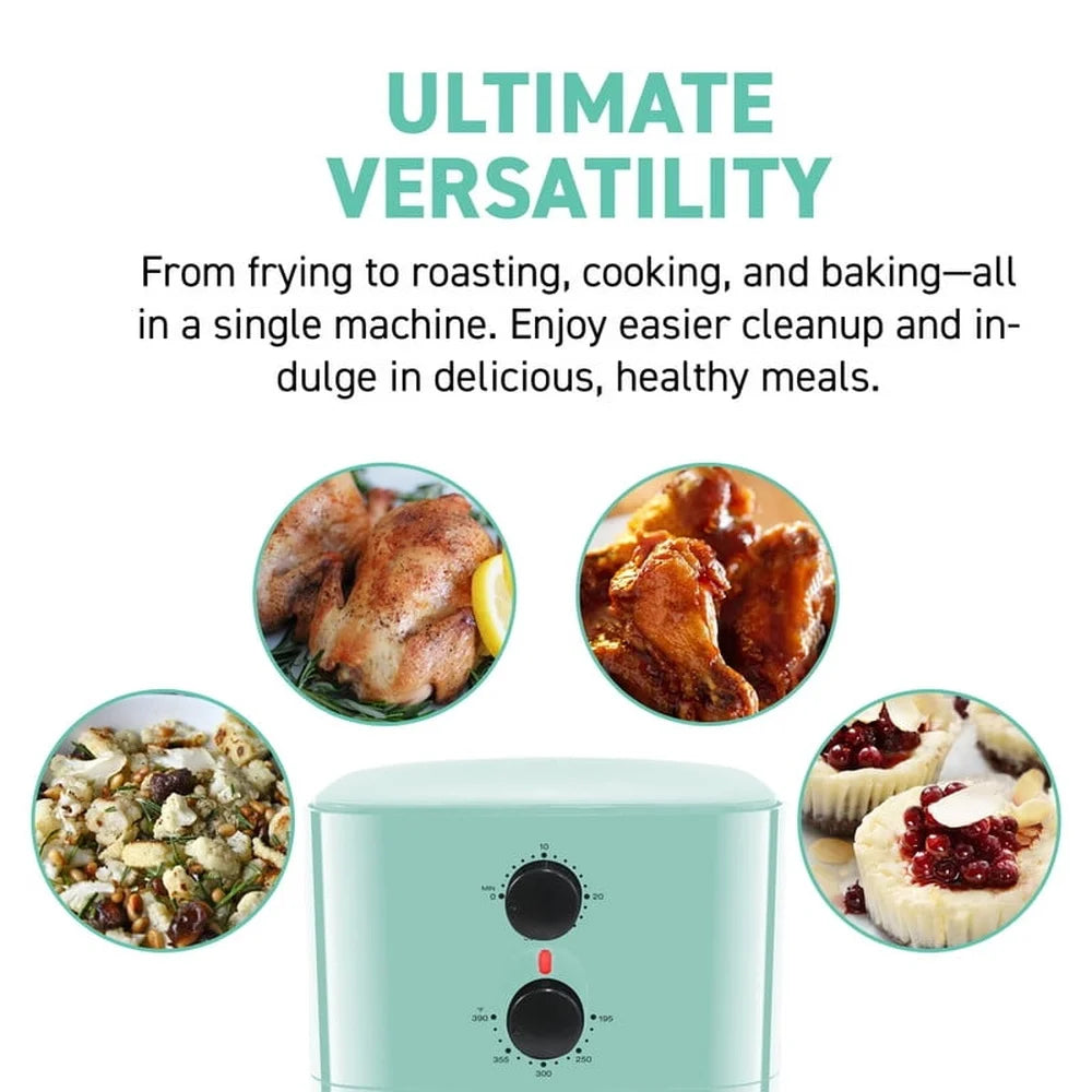Compact Oil-Free Air Fryer with Adjustable Timer