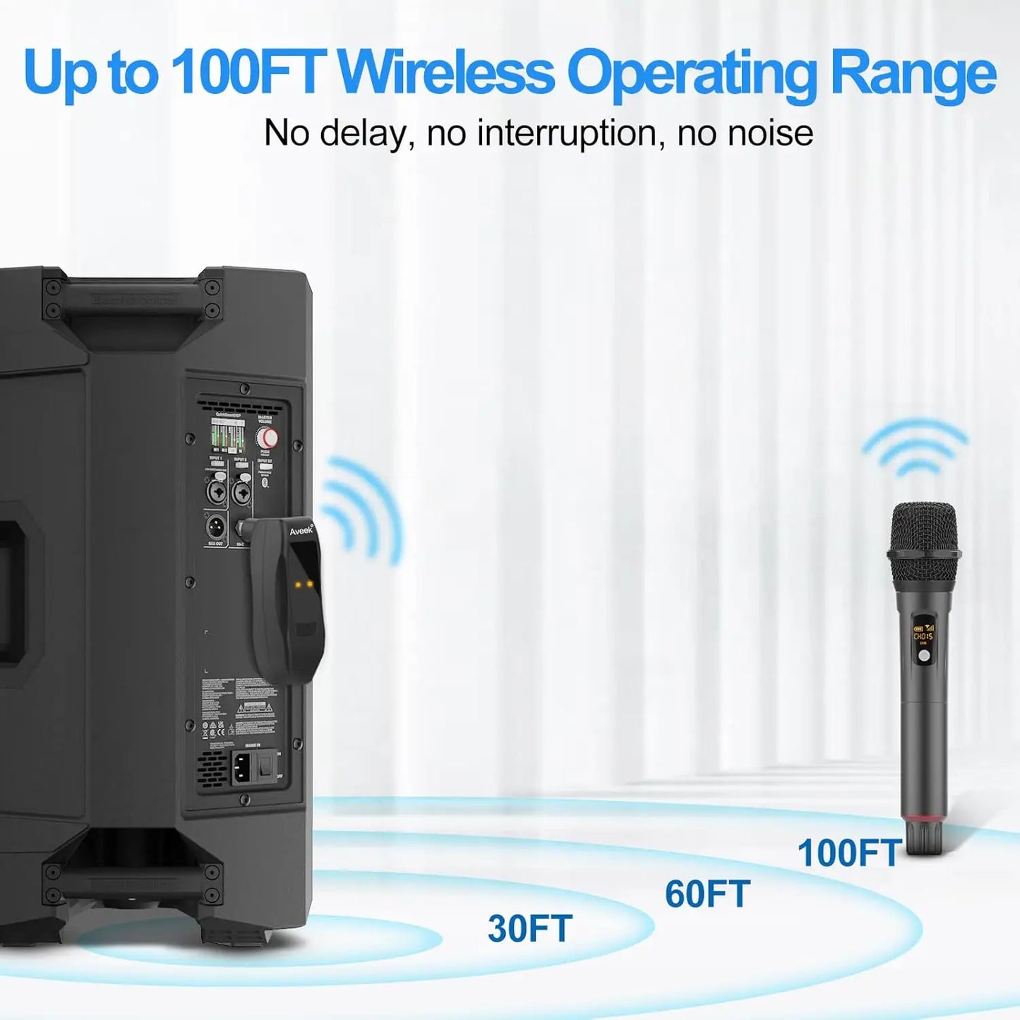 Aveek Wireless Rechargeable Karaoke Microphone Set