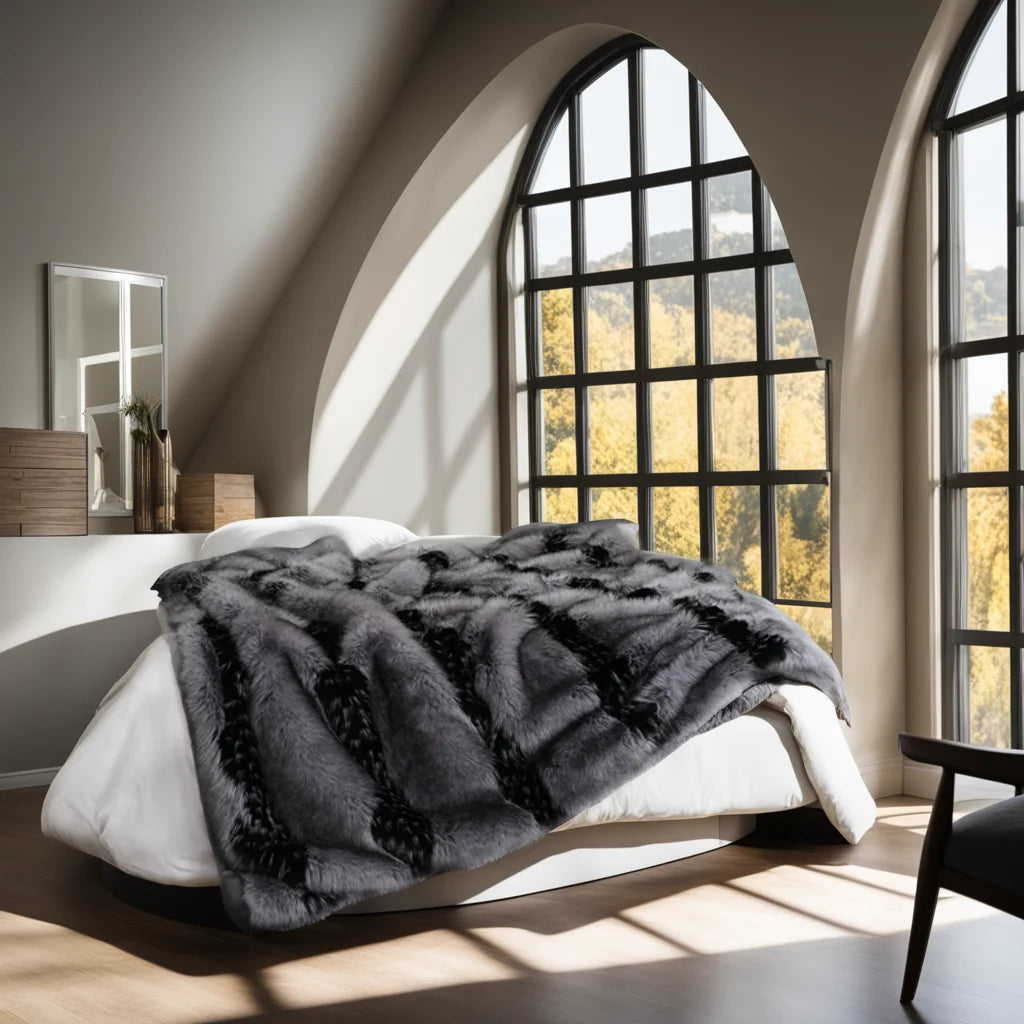 Luxury Faux Fur Fluffy Soft Decorative Blanket
