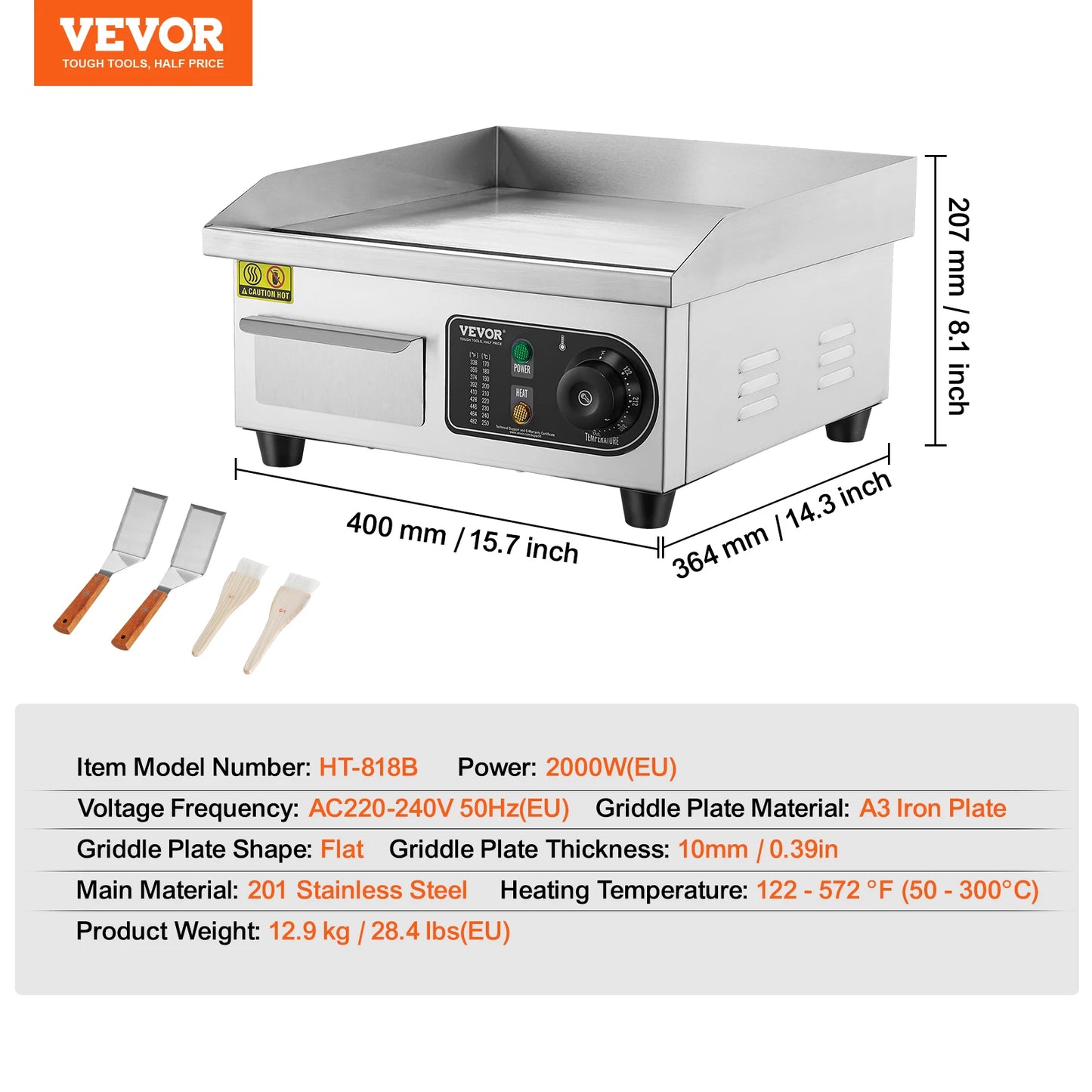 SucceBuy Electric Countertop Griddle Teppanyaki Grill