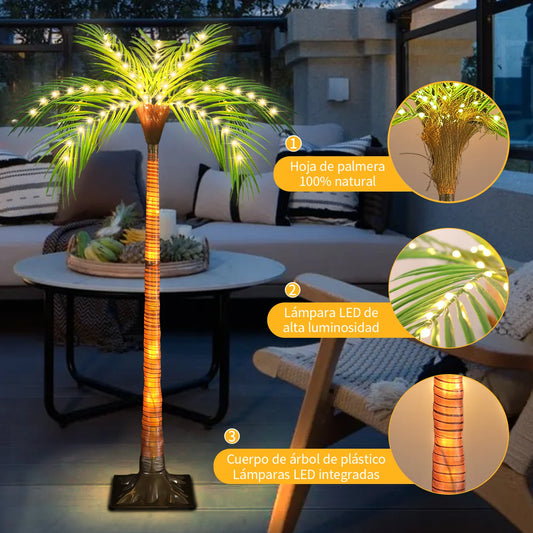 Solar LED Palm Tree Light for Outdoors
