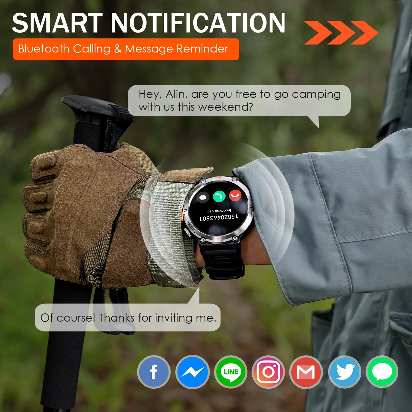 EIGIIS KE3 2025 Bluetooth Smartwatch for Men