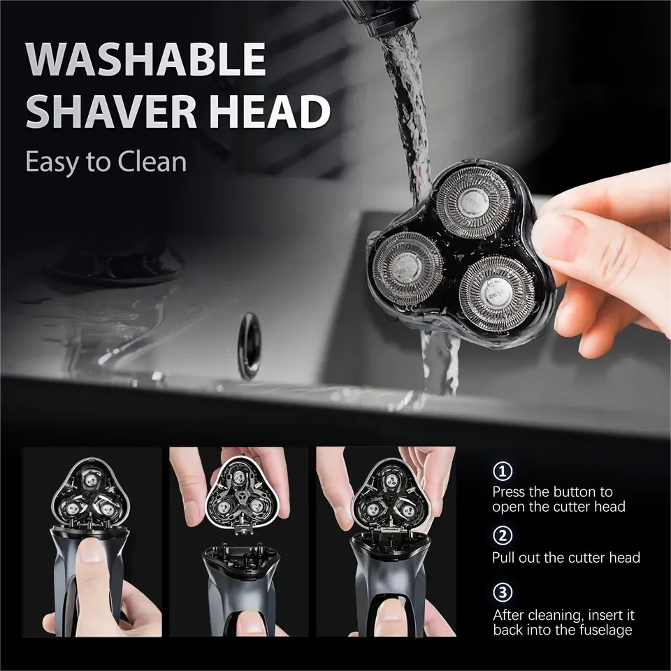 SEJOY Rechargeable Wet Dry Electric Shaver Razor
