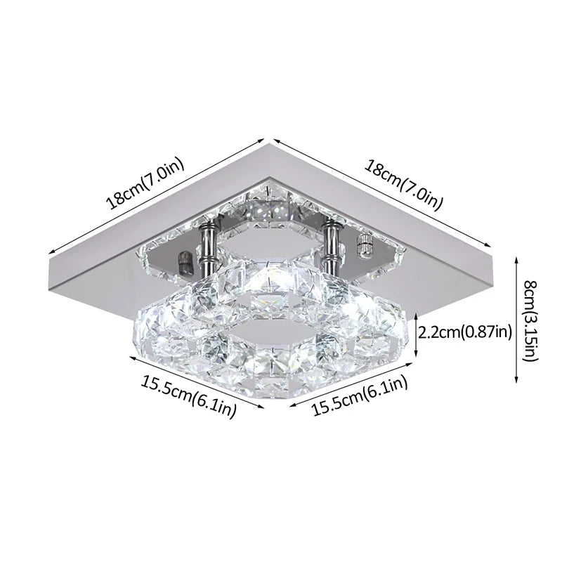 Modern Crystal Chandelier LED Pendant Light