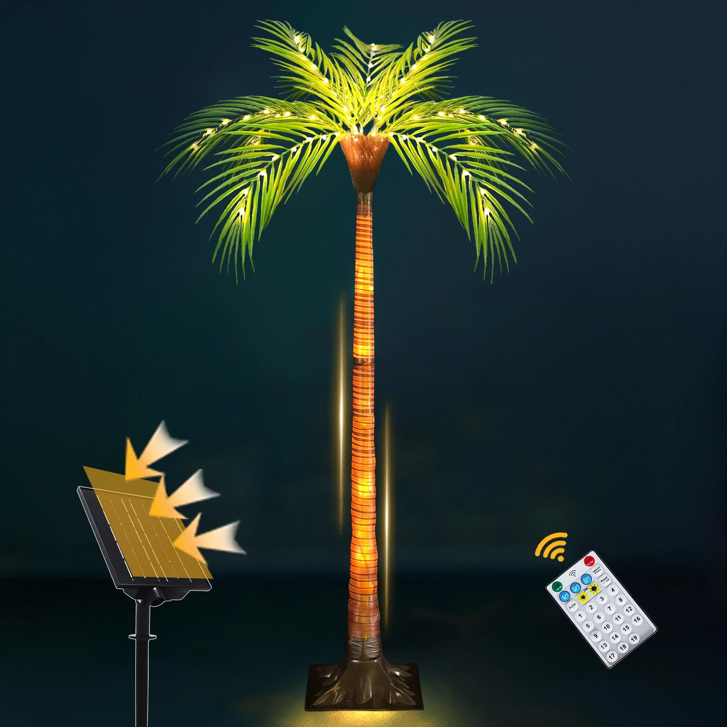 Solar LED Palm Tree Light for Outdoors