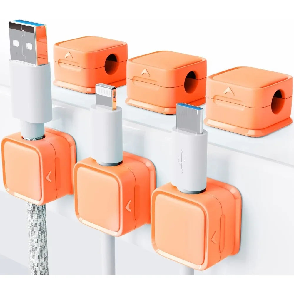 Magnetic Desk Cable Management Clips 8-Pack