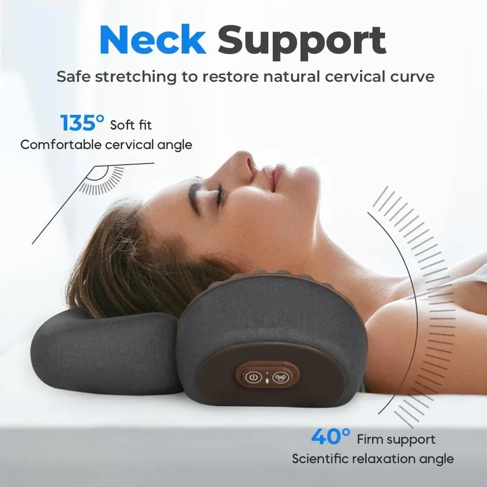 Heated Memory Foam Neck Massage Pillow