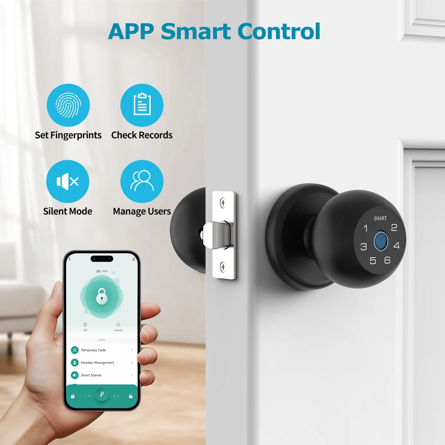 Smart Fingerprint Door Lock with App Control