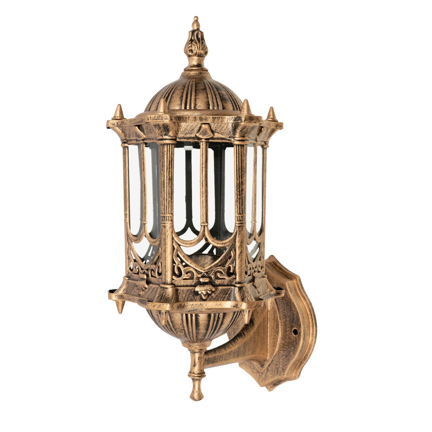 Elegant Brass Outdoor Wall Lantern Waterproof Sconce