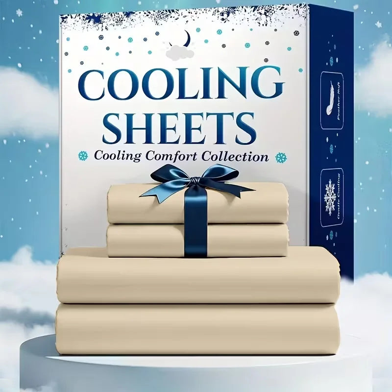 Bamboo Cooling Queen Size Sheet Set – 4-Piece/6-Piece Ultra Soft Breathable Bedding for Hot Sleepers, Deep Pocket Bed Sheets for Kids & Adults