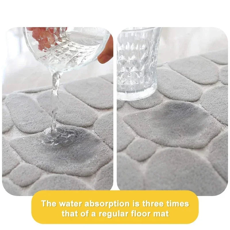 3PCS Nonslip Quick Dry Bath Mats