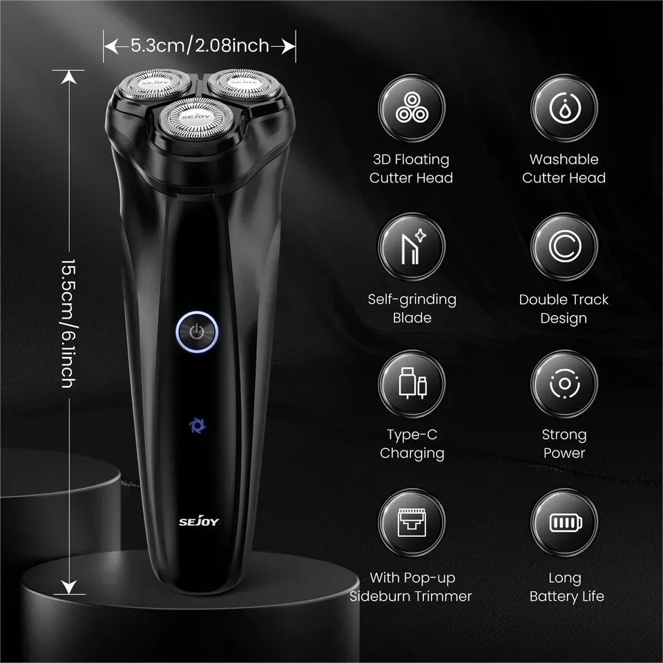 SEJOY 3D Rotary Electric Razor for Men