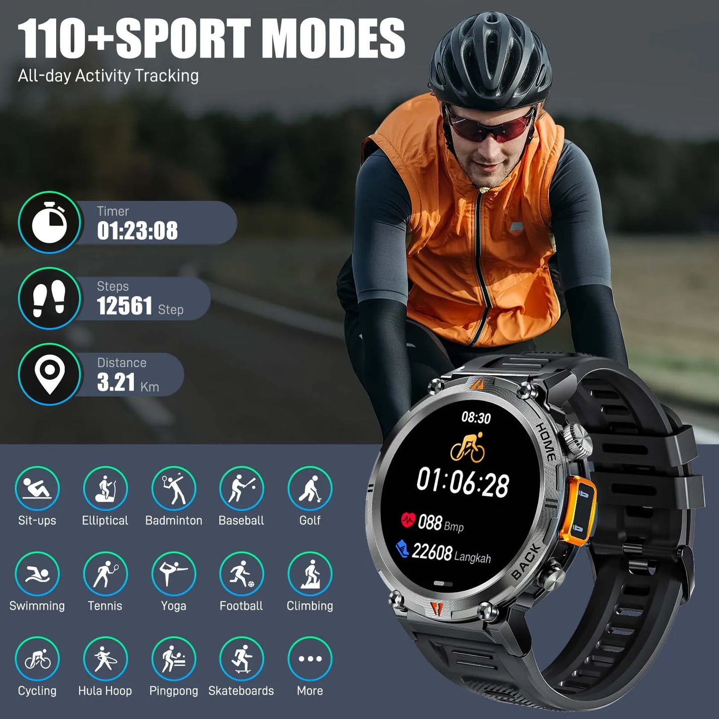 EIGIIS KE3 2025 Bluetooth Smartwatch for Men