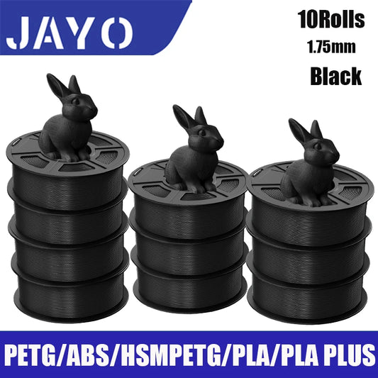 10 Rolls Black Smooth 3D Printer Filament