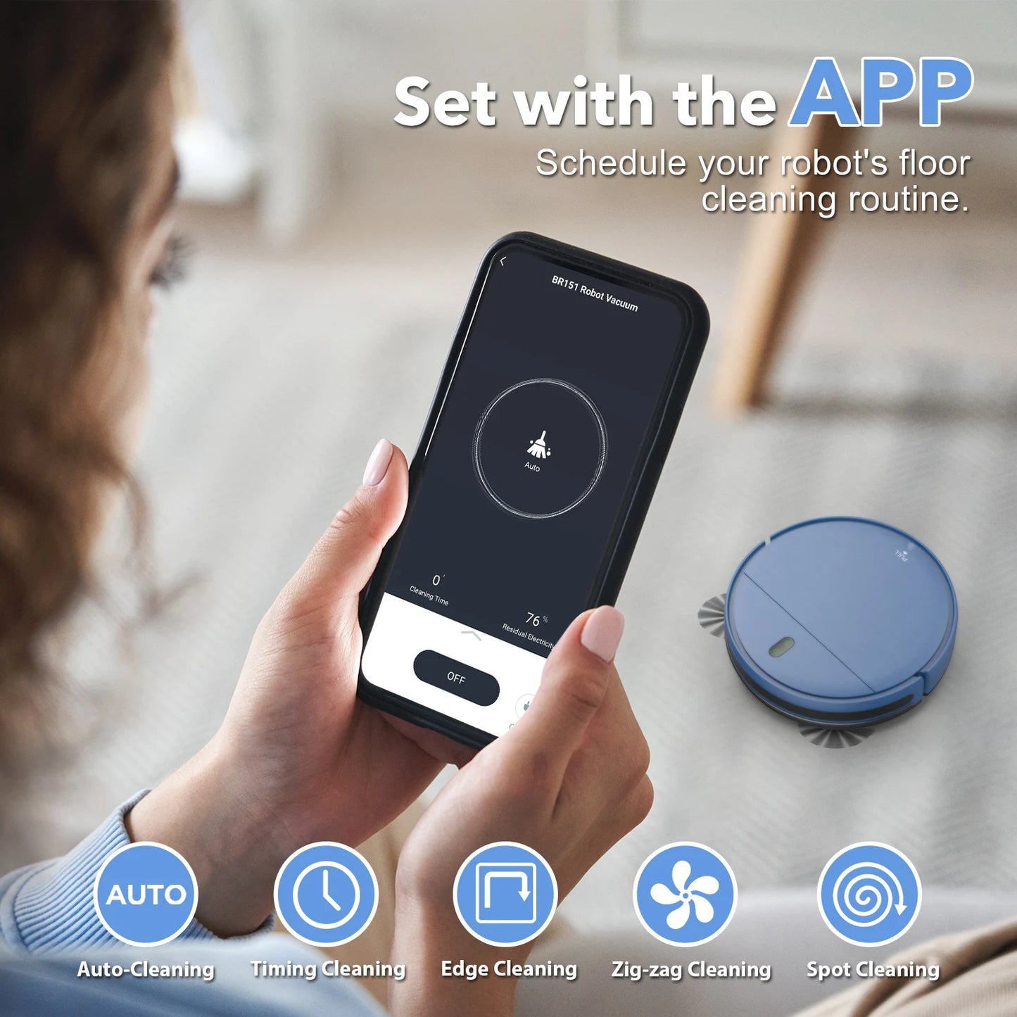 Saerke 2-in-1 Robot Vacuum Mop Cleaner