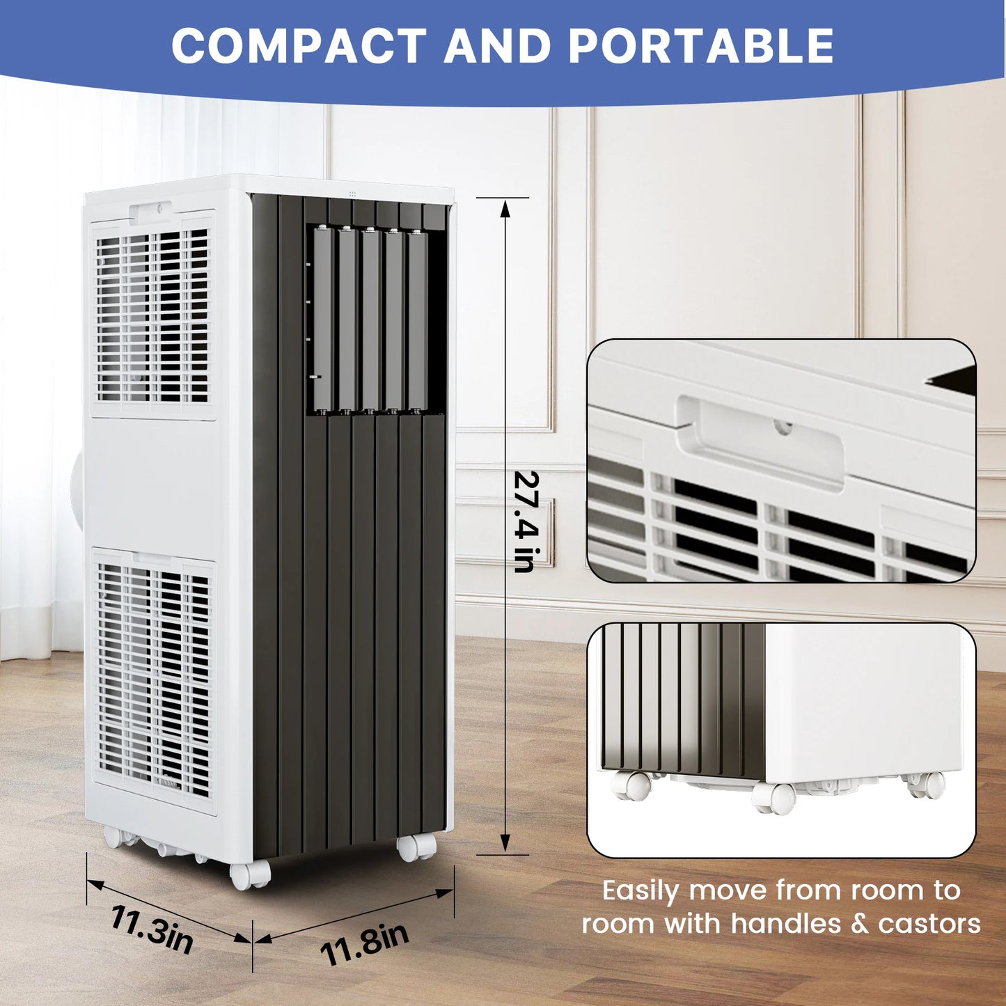 Portable 8000 BTU Air Conditioner with Timer