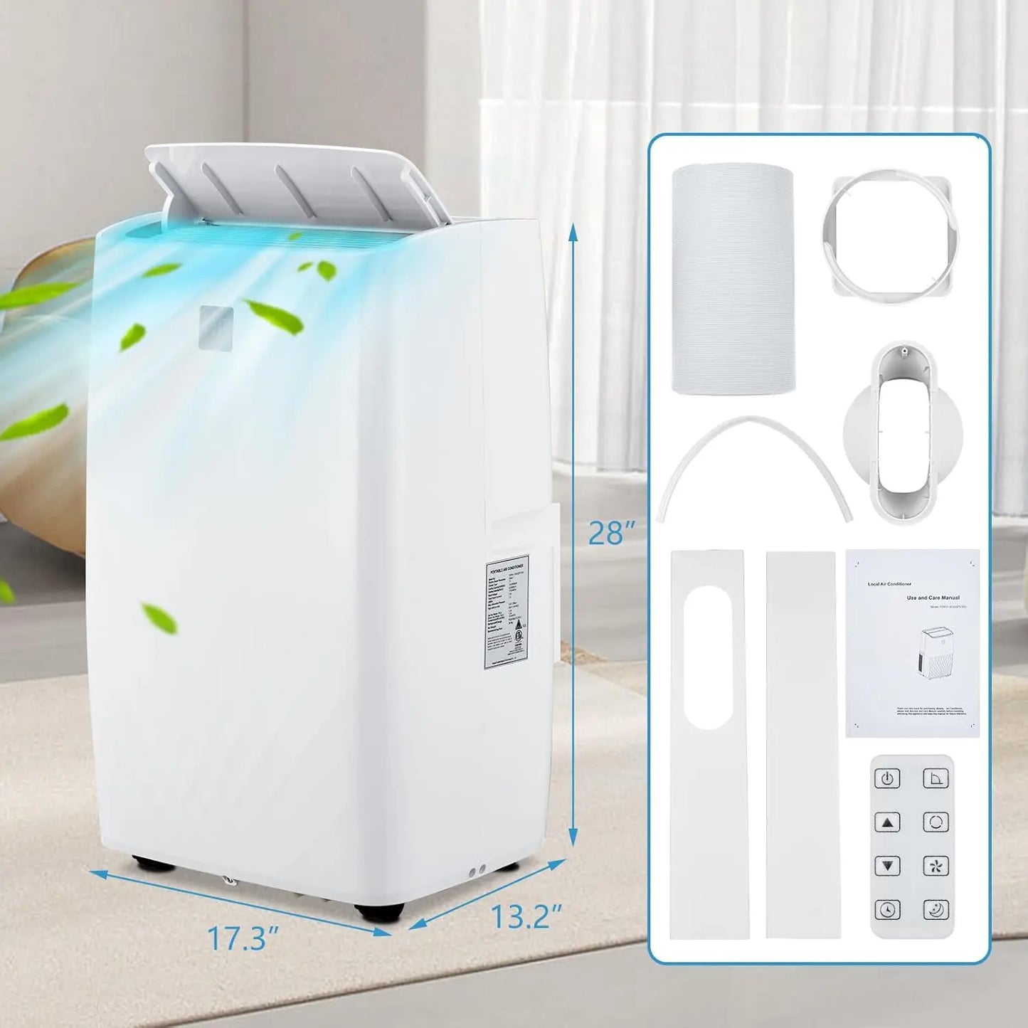 Smart 14,000 BTU Portable Air Conditioner