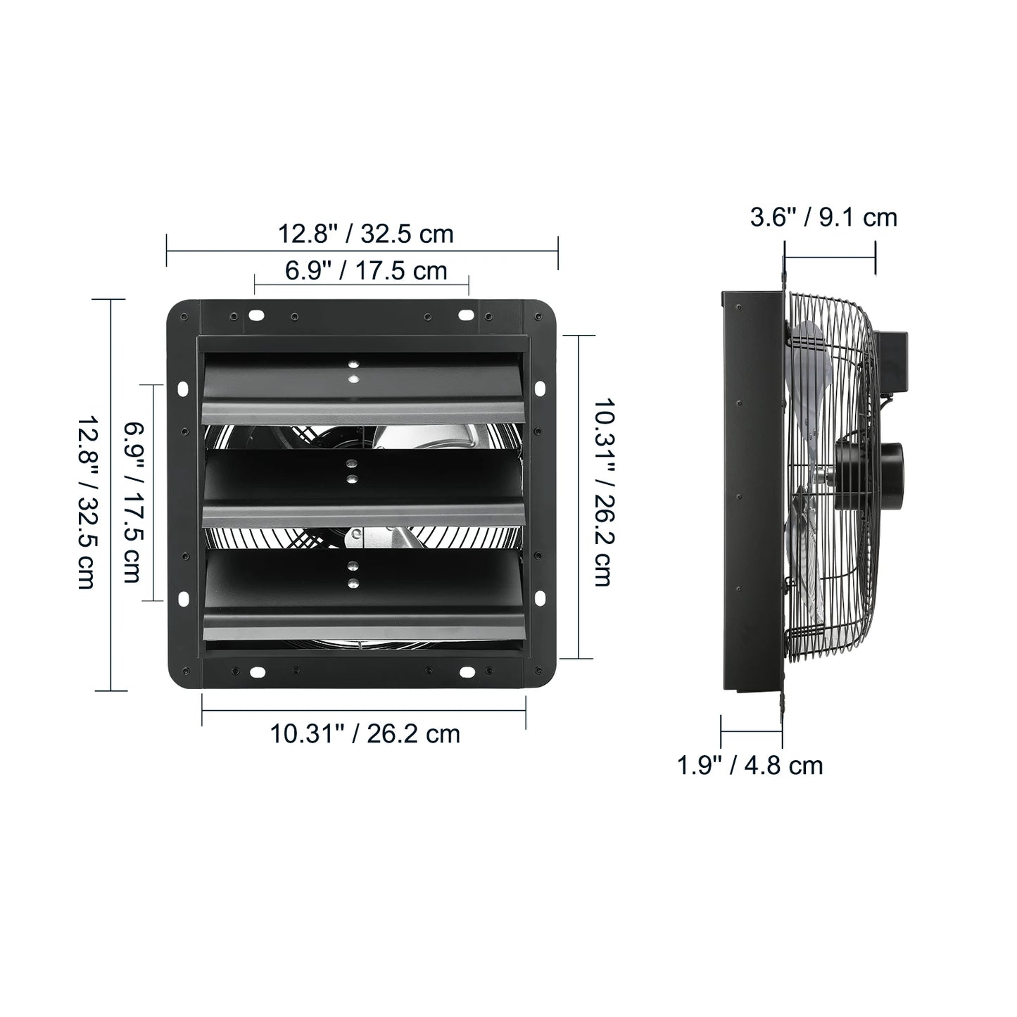 Adjustable Shutter Exhaust Fan for Ventilation Efficiency