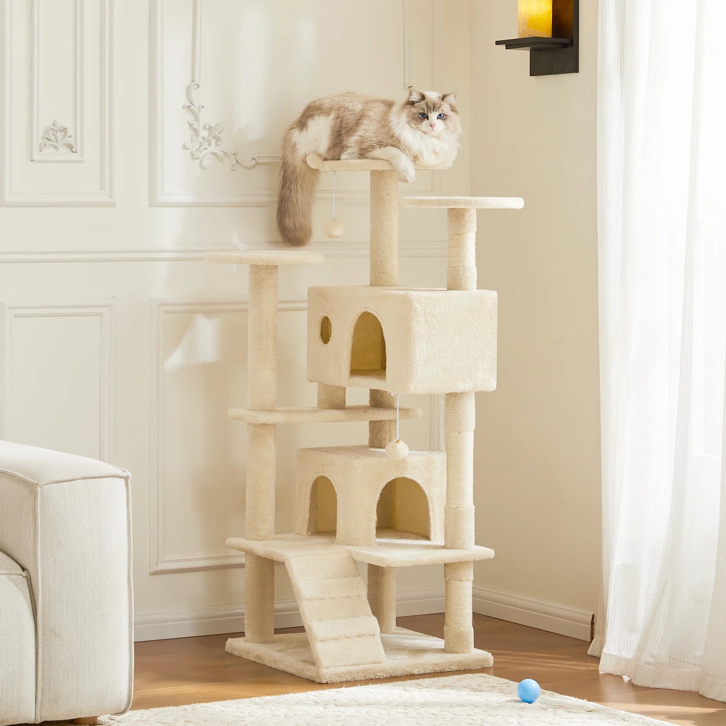 Multi-Level Cat Tree Tower with Scratcher