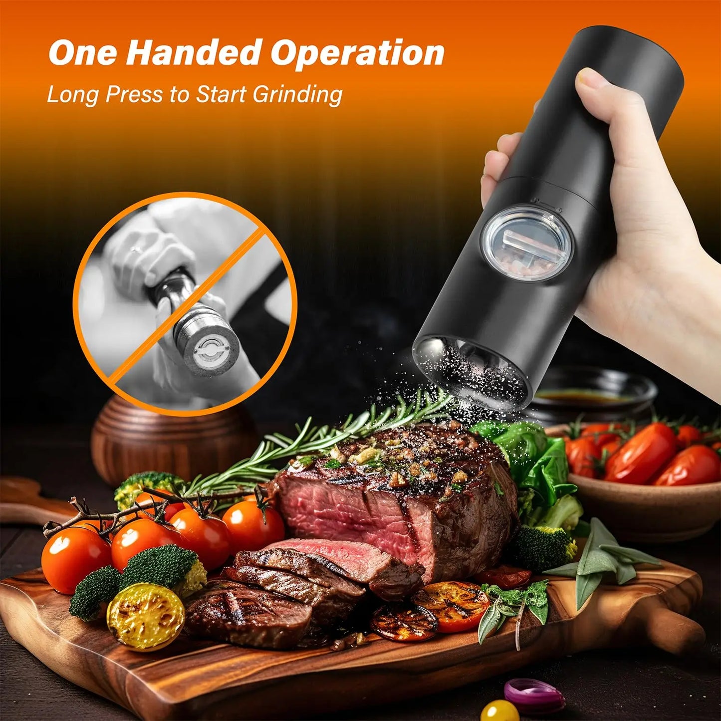 Electric Salt and Pepper Grinder Set