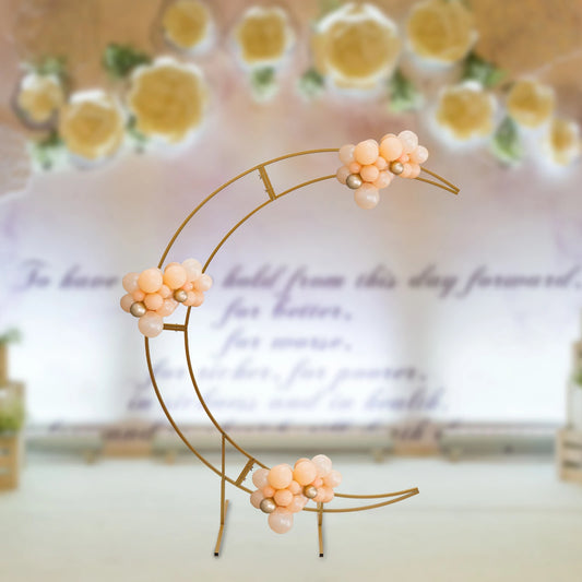 7FT Gold Crescent Moon Wedding Arch Stand