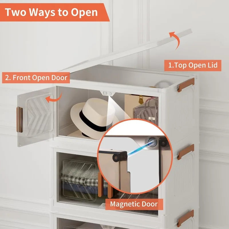 95QT Stackable Closet Storage Bins with Wheels