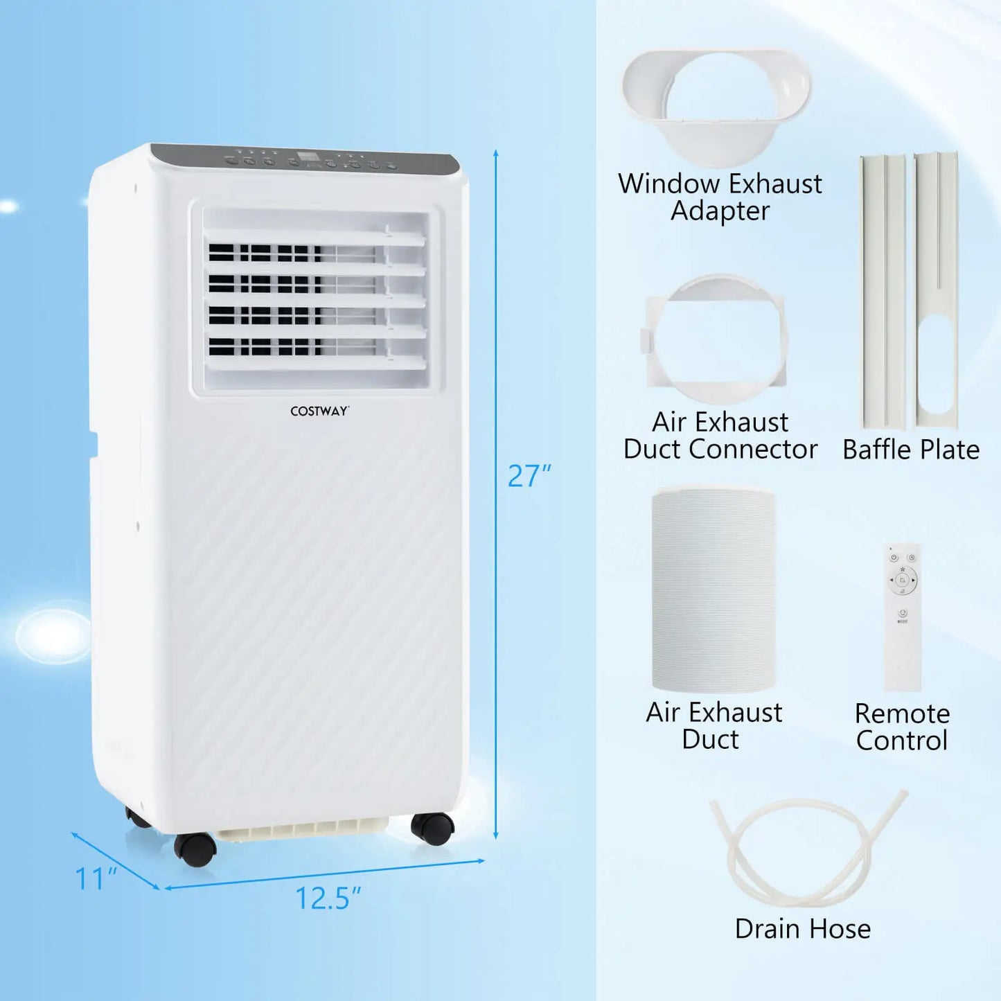 8000 BTU 3-in-1 Portable Air Conditioner