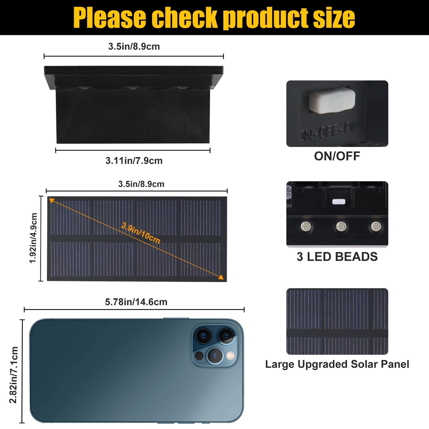 RGB Solar LED Step Lights Outdoor