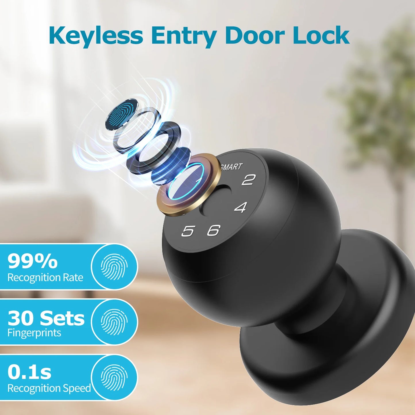 Smart Fingerprint Door Lock with App Control