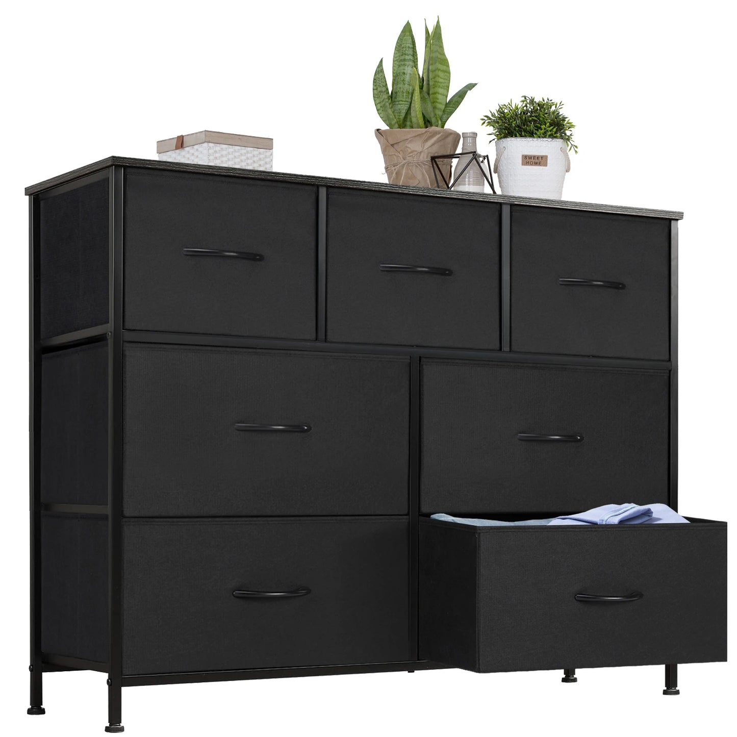 JHK Dresser 7-Drawer Fabric Storage Chest