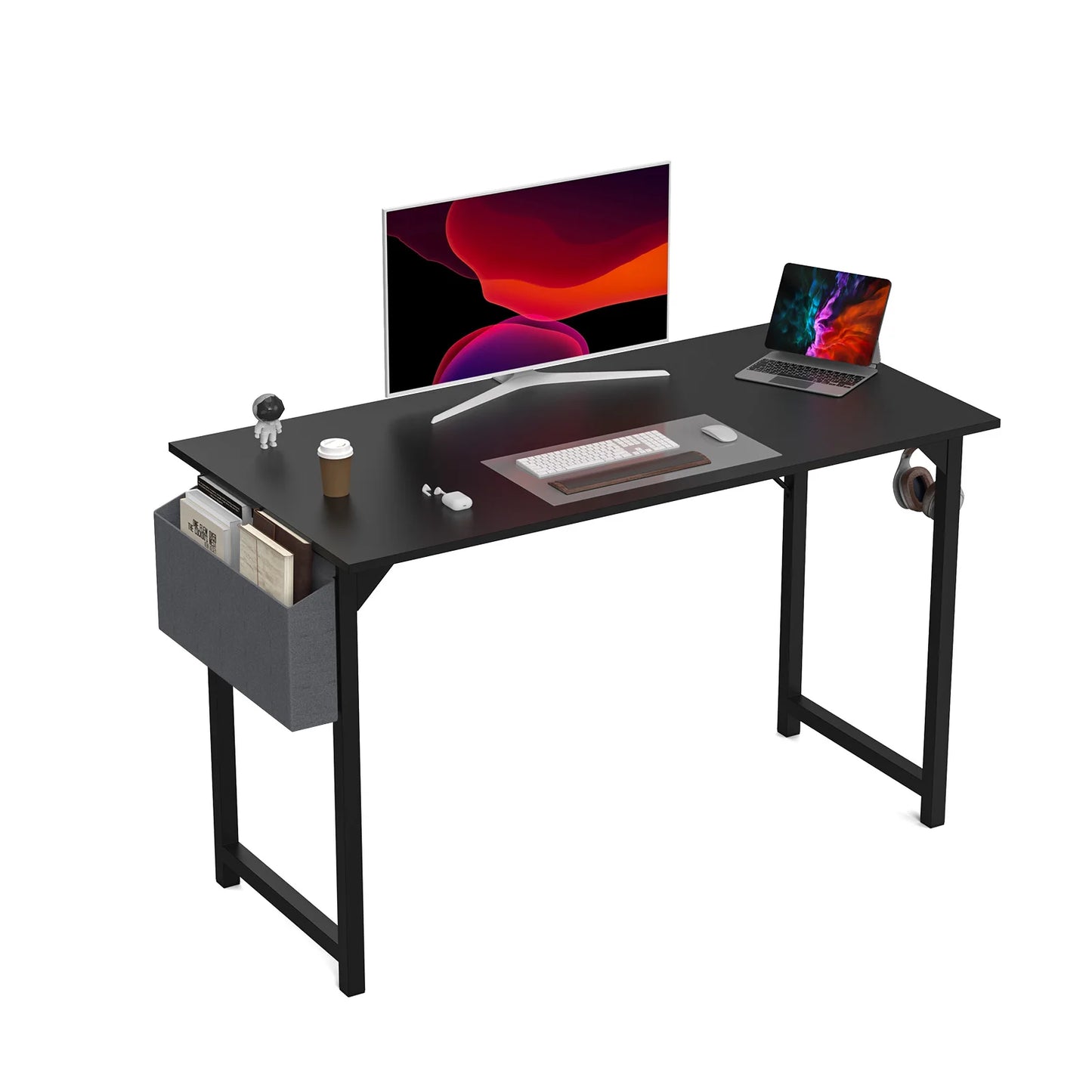 Modern Computer Desk with Headphone Hook