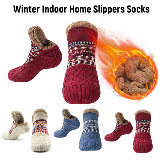 Cozy Winter Slippers: Non-Slip Fuzzy Thermal Comfort