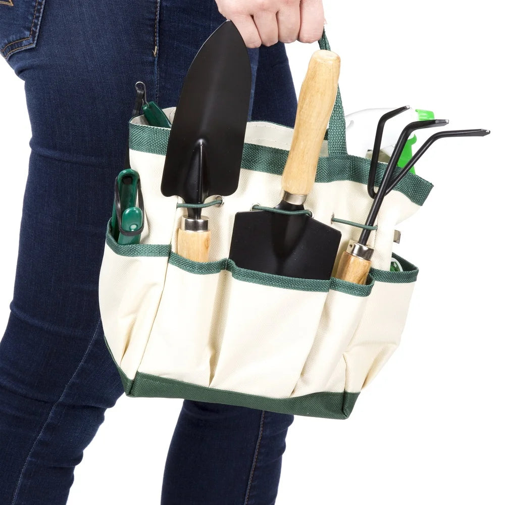 8 Piece Garden Tool Set with Tote
