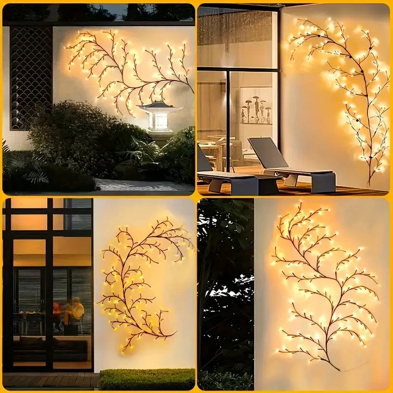 Solar Willow Vine Lights Outdoor Garden Decoration