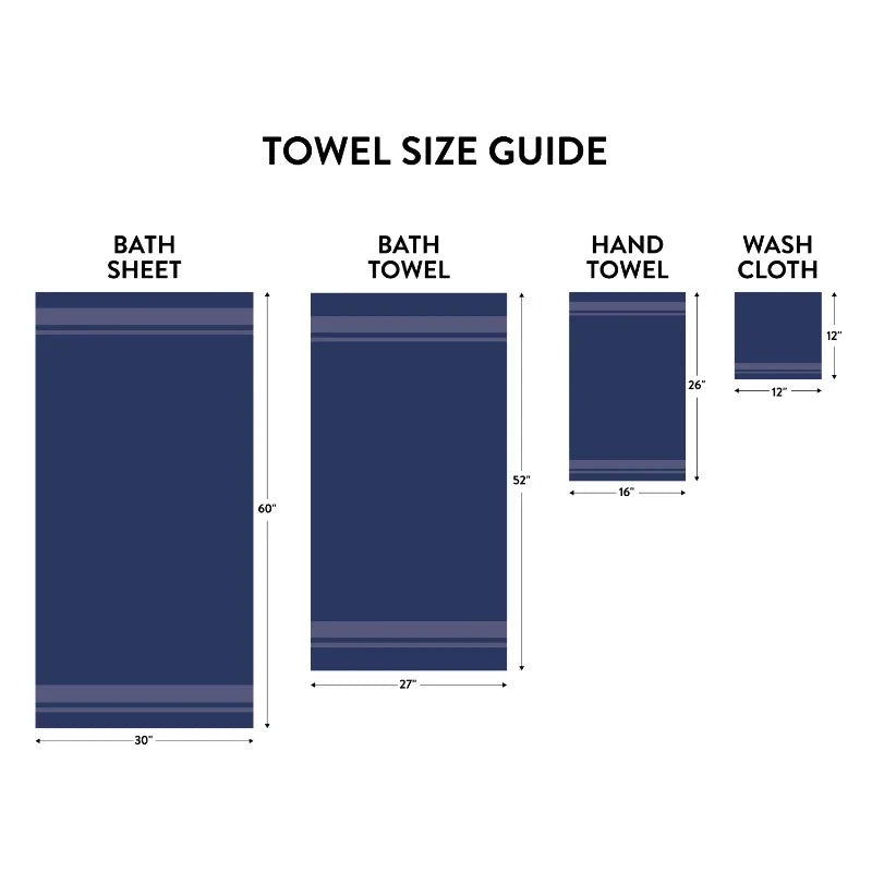 18-Piece Soft Absorbent 100% Cotton Towel Set