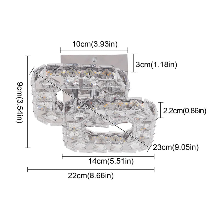 Modern Crystal Chandelier LED Pendant Light