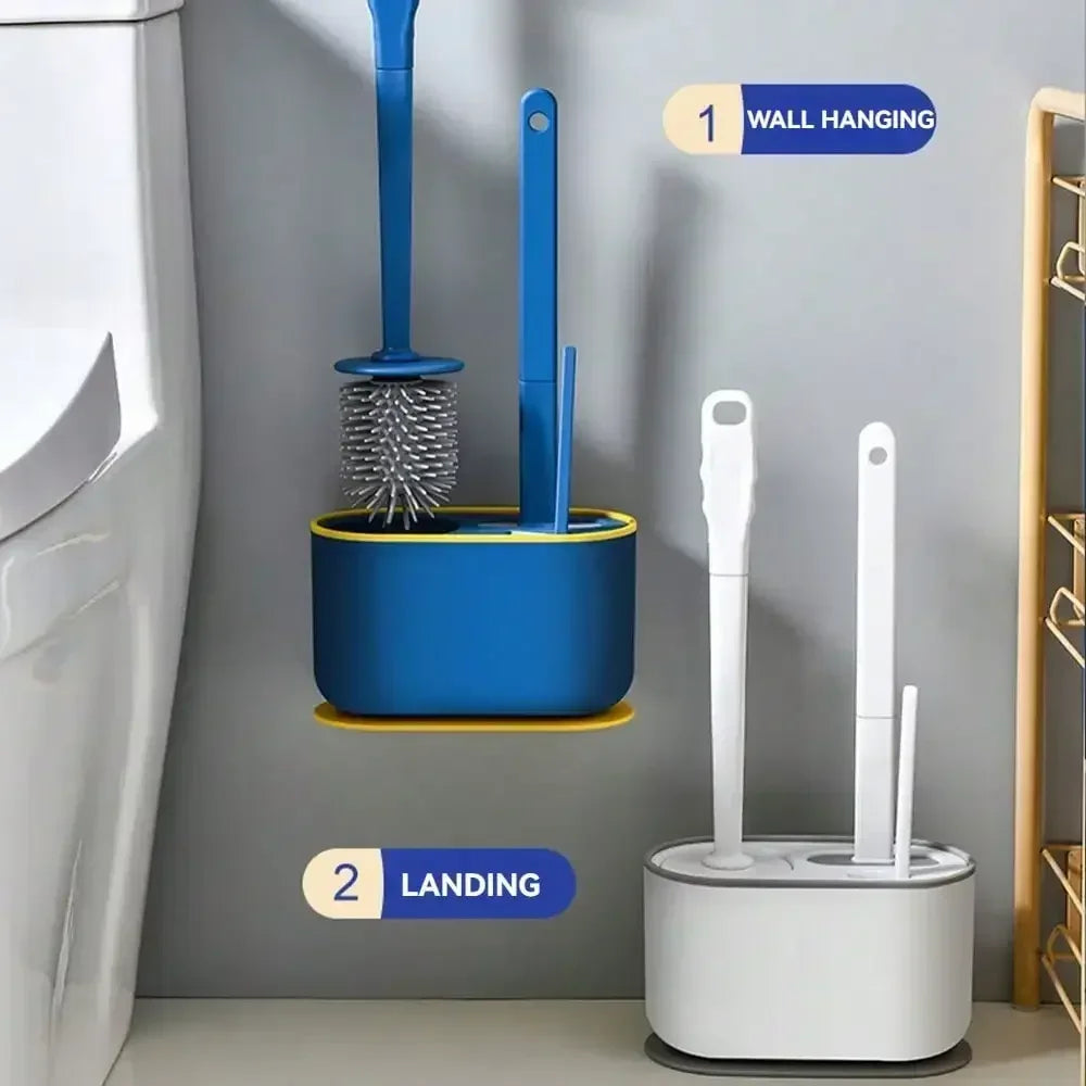 3-in-1 Silicone Toilet Brush Holder Set