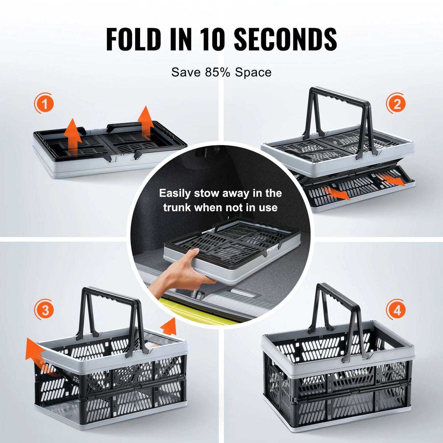 Foldable Storage Crate Set for Home Organization