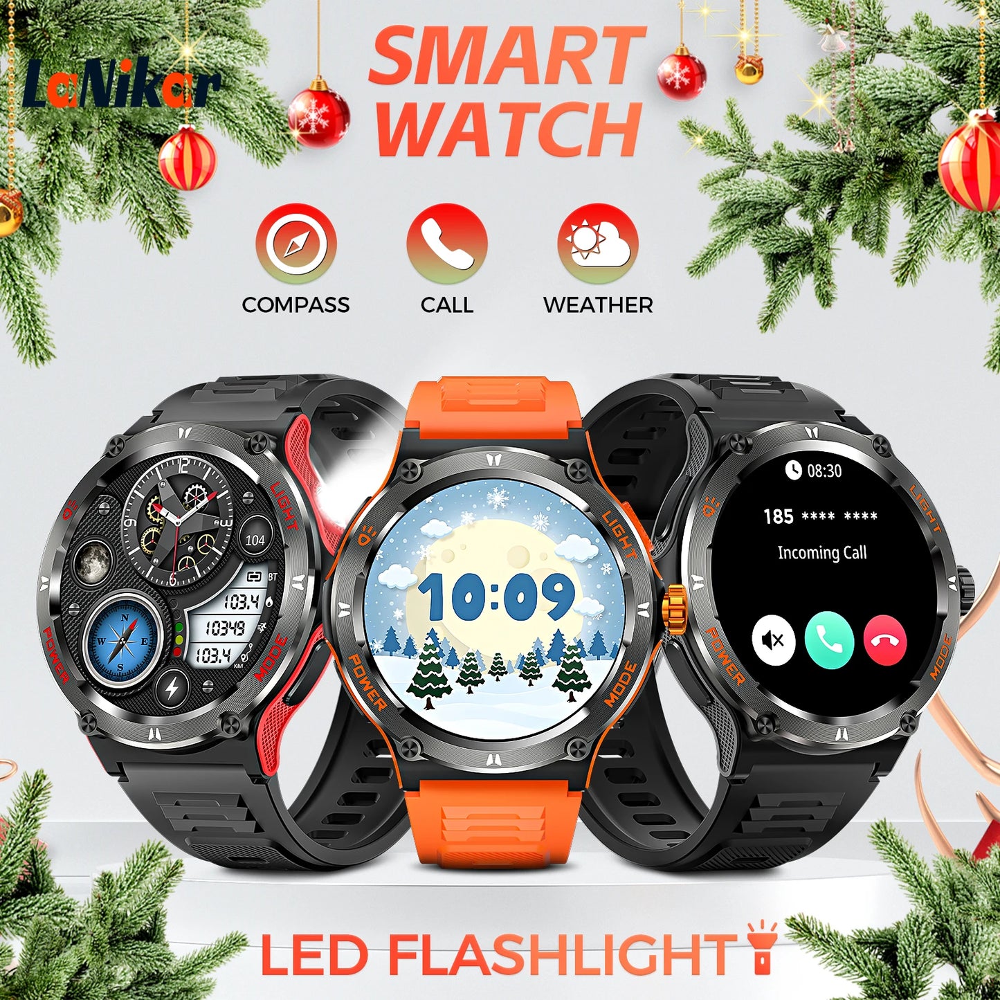 LaNikar KT76 Smart Watch Men Women