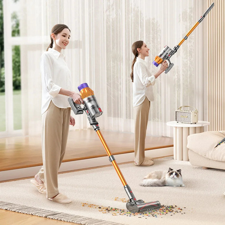 V18 Cordless Vacuum Cleaner 550W 45000PA – Ultra-Powerful Brushless Motor, Lightweight Handheld Stick Vacuum for Home Cleaning