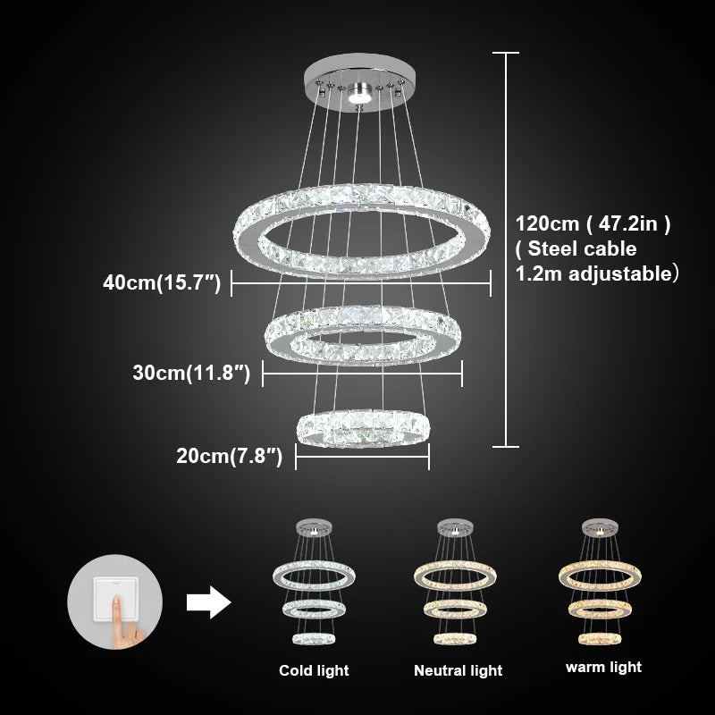 Modern Crystal Chandelier Pendant Light