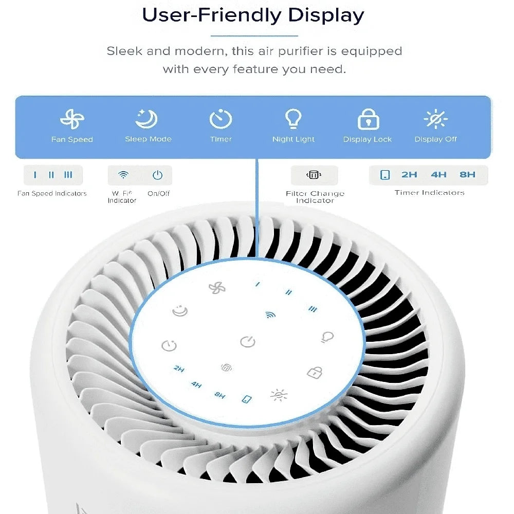 Smart Air Purifier with App Control Filtration