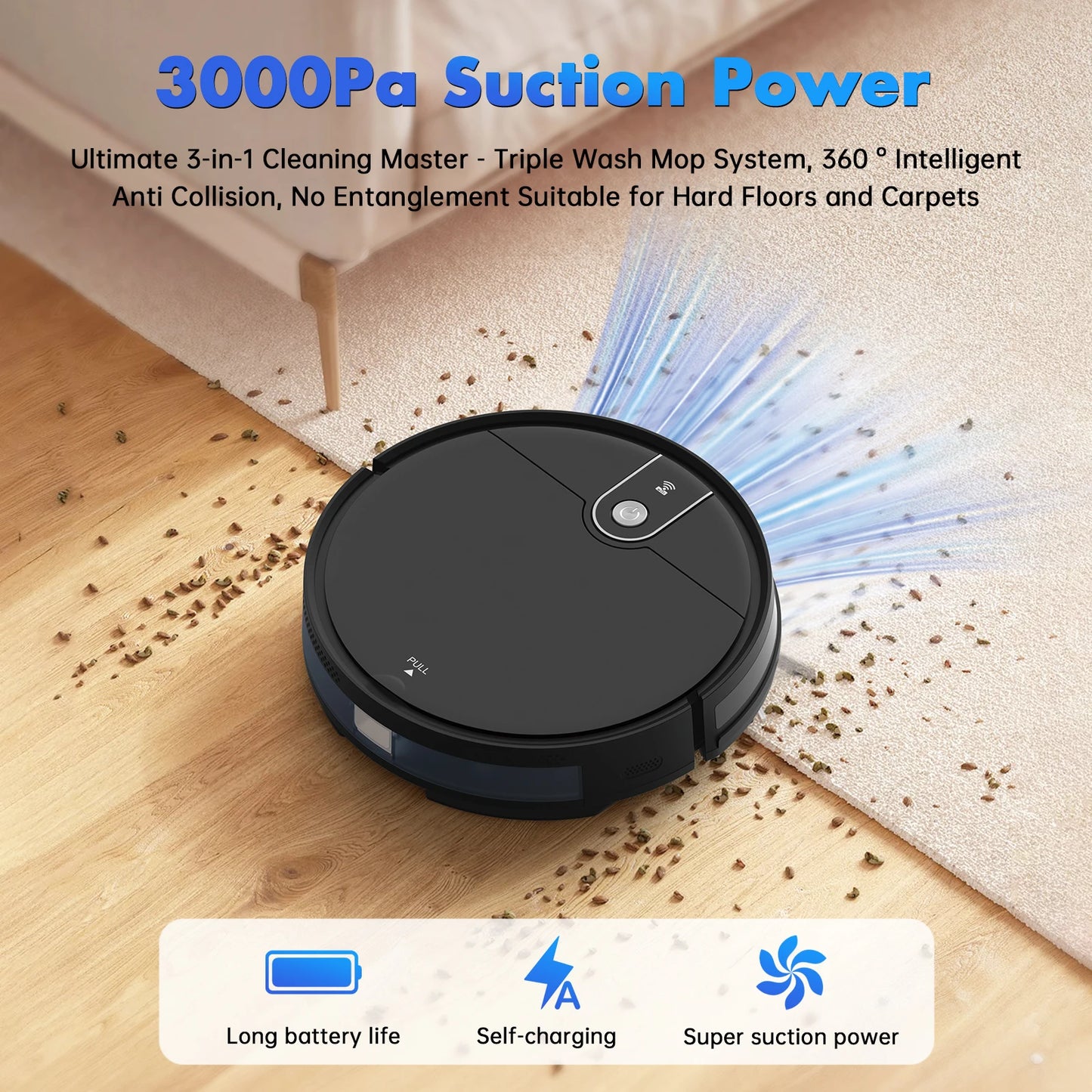 Smart Robot Vacuum Mop Cleaner with WiFi